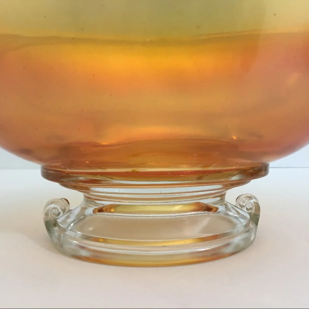 Imperial Carnival Glass Double Scroll Bowl in Marigold Vintage 1920’s - Picture 6 of 8